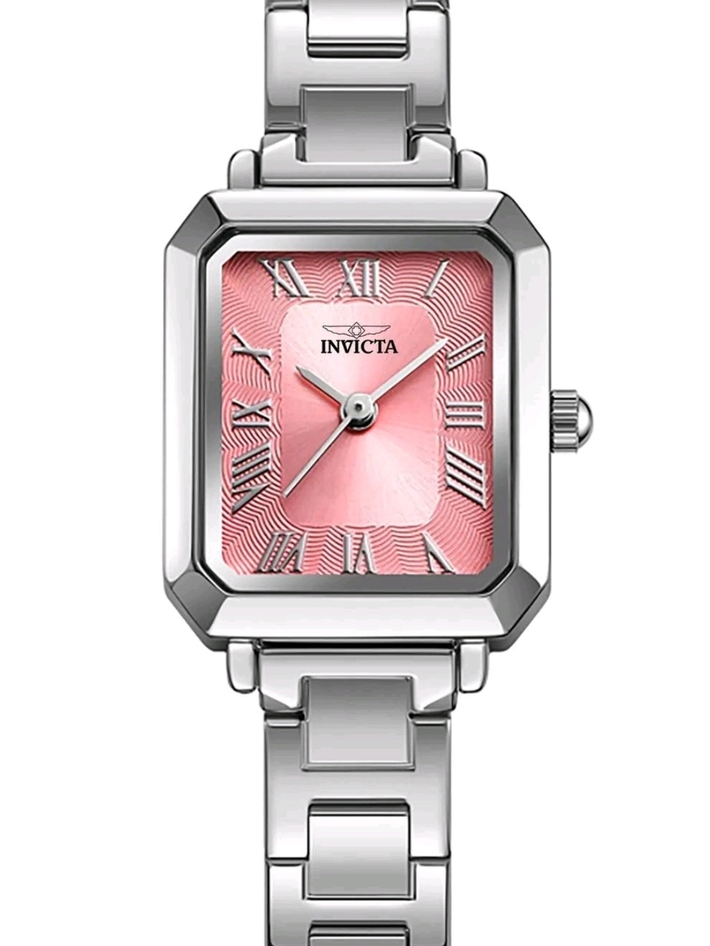 Invicta Silver Rectangular Stainless Steel Bracelet Watch with Polished Face - Picture 2 of 5